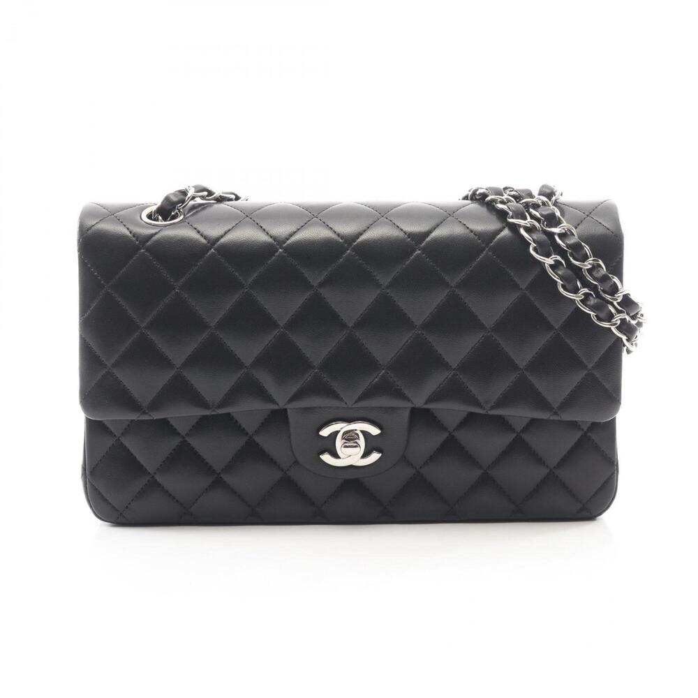 Chanel Matelassé Double Flap Shoulder Bag/Handbag, Lambskin Leather, Women's,...